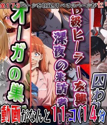オーガの巣窟、狩られるハンター！！（向〇雫）＆B級ヒーラーを襲う、深夜の来訪者！！（観〇絵里）＆閉ざされたゲートに囚われて（朝〇奈りん）の3冊セット※静止画173枚、動画11個（14分18秒）静止画セリフ入り、動画は声、効果音入り【エレガントビジョン❤動画・アニメーション】レビュー