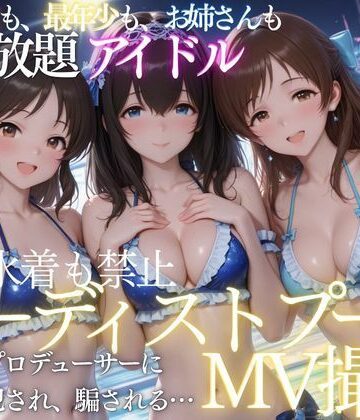 ヌーディストプールでアイドルがプロデューサーに犯●れる【ちひたく❤水着】レビュー