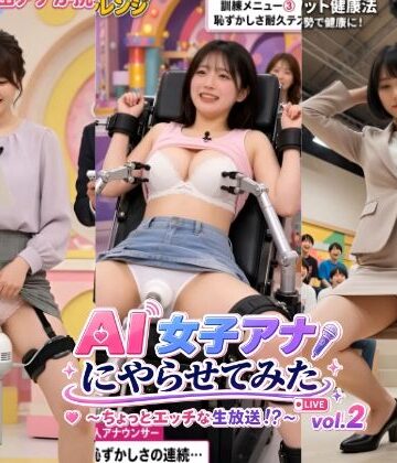 AI女子アナにやらせてみた 〜ちょっとエッチな生放送！？〜 vol.2【東京AIガールズ❤動画・アニメーション】レビュー