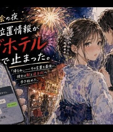 花火大会の夜、彼女の位置情報がラブホテルで止まった。【あまいろ堂❤ノベル】レビュー5.00